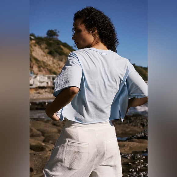 Free People Movement Inspire Tee Misty Skies Blue Size XS NWOT - Picture 3 of 6